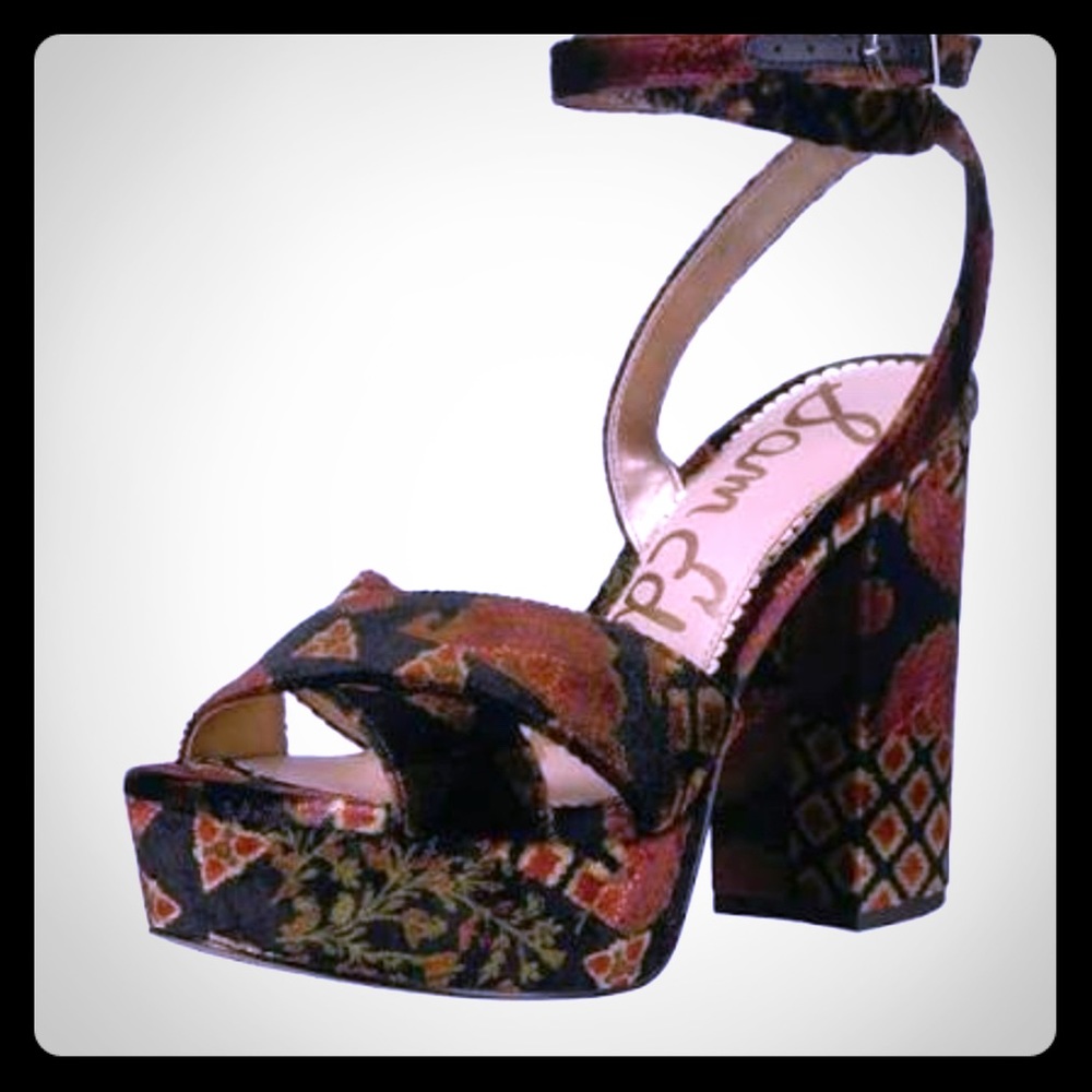 Sam Edelman Black Velvet Platform